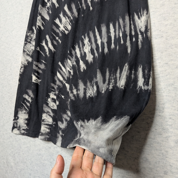 Saturday Sunday By Anthropologie Black Tie-Dye Midi Cotton Blend Dress Sz XL - Picture 11 of 14